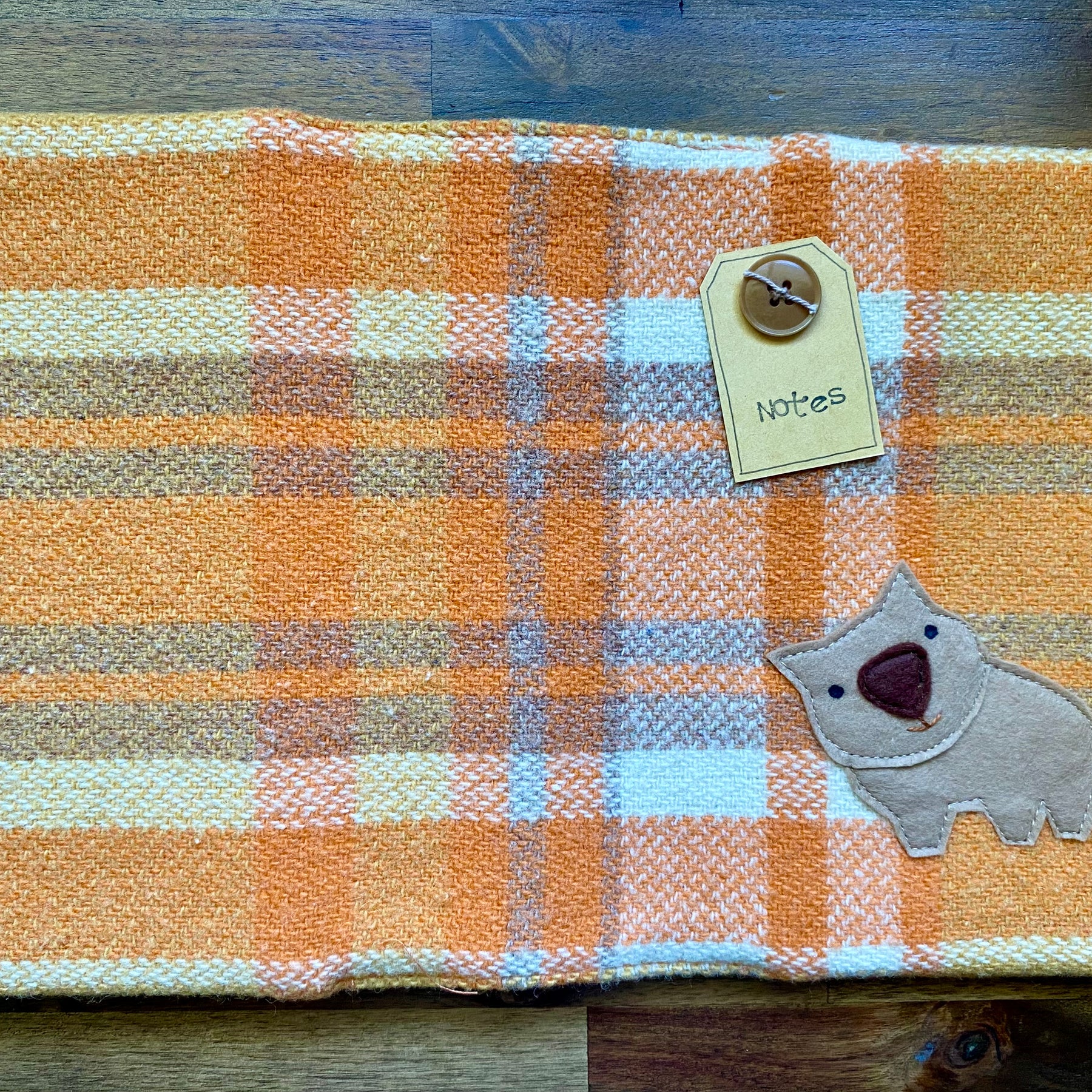 A5 Upcycled Notebook Wombat - Orange