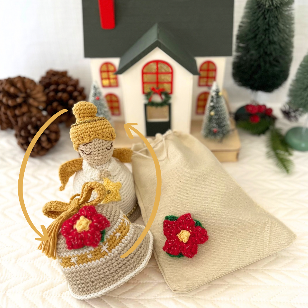 Crochet Reversible Christmas Angel Christmas Bell,Christmas Decoration