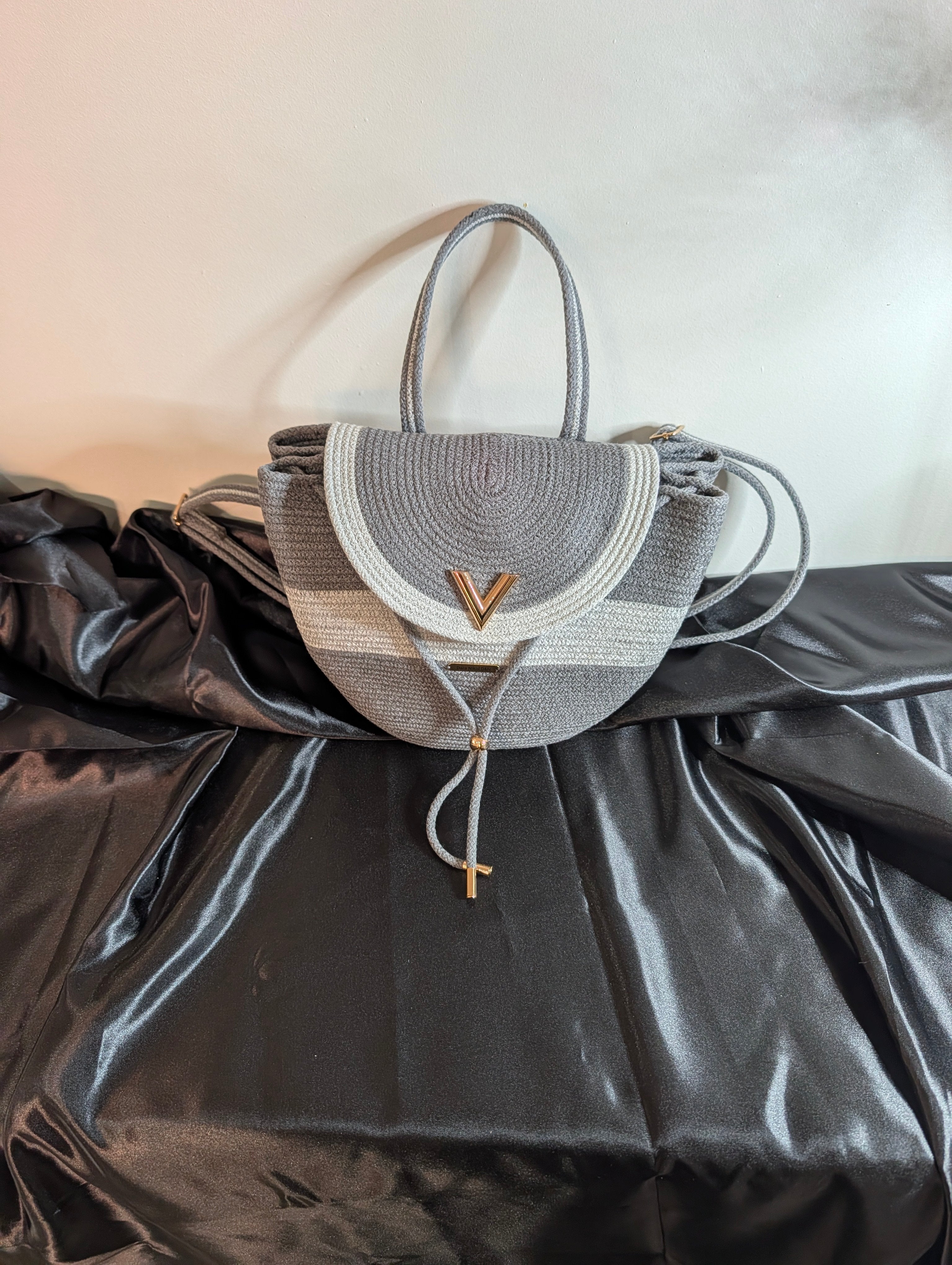 Velvet Medium Handmade Cotton Cord Shoulder Bag