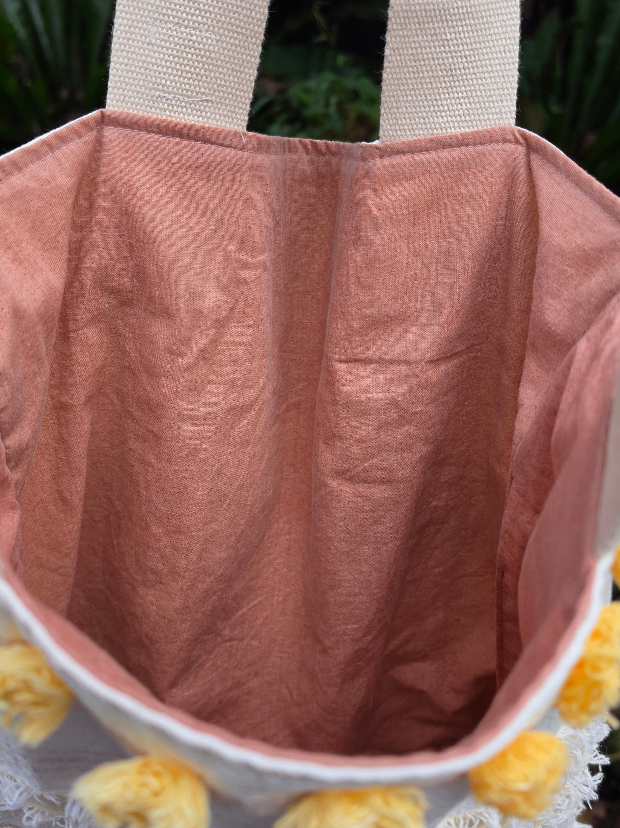 Retro-style Upcycled Tote Bag Handmade from Thrifted European Pillowcases