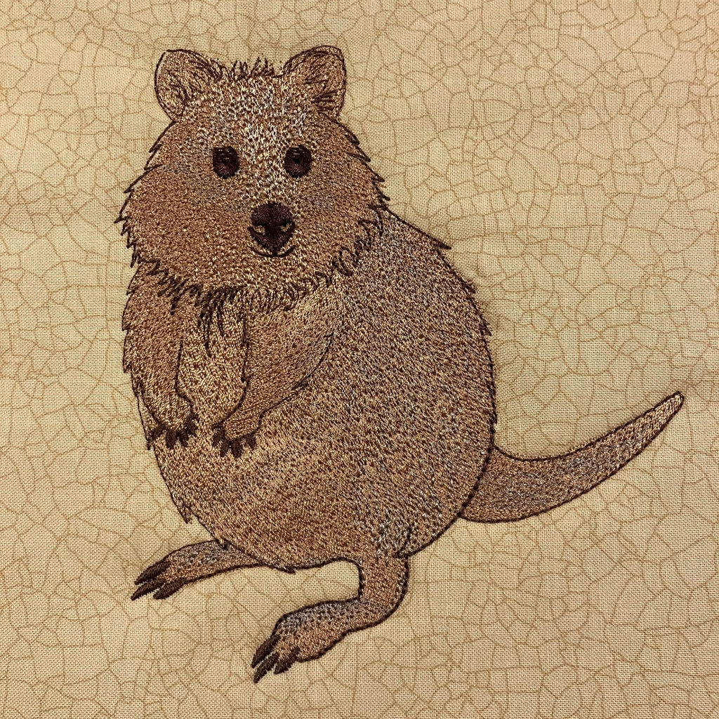 handmade Australian native quilted - quokka