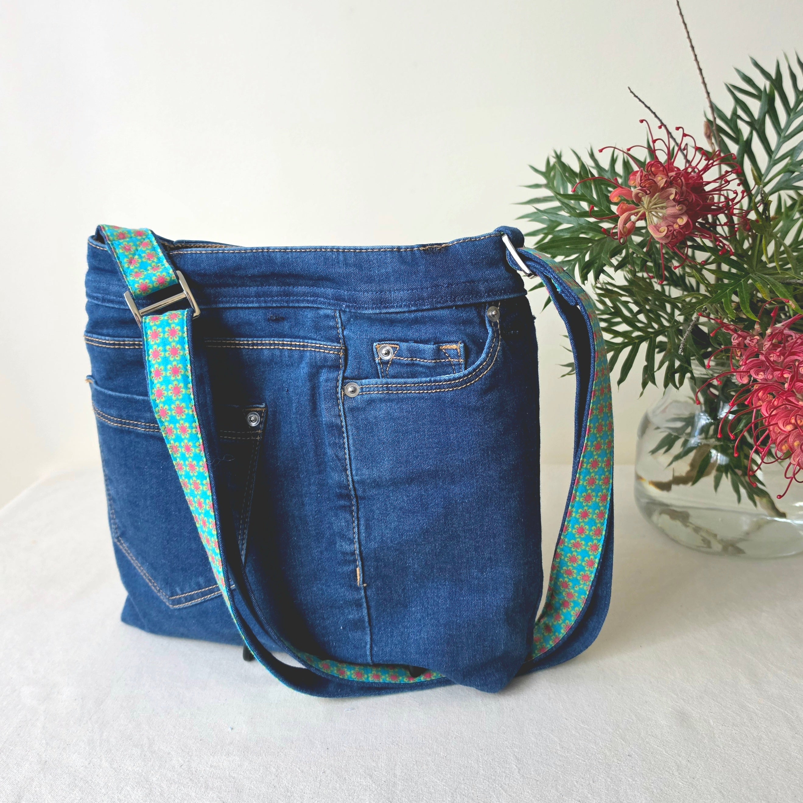 Upcycled Jeans Handbag Australia | Vintage Fabric