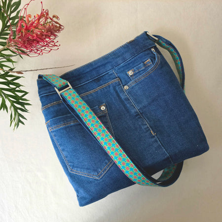 Upcycled Jeans Handbag Australia | Vintage Fabric