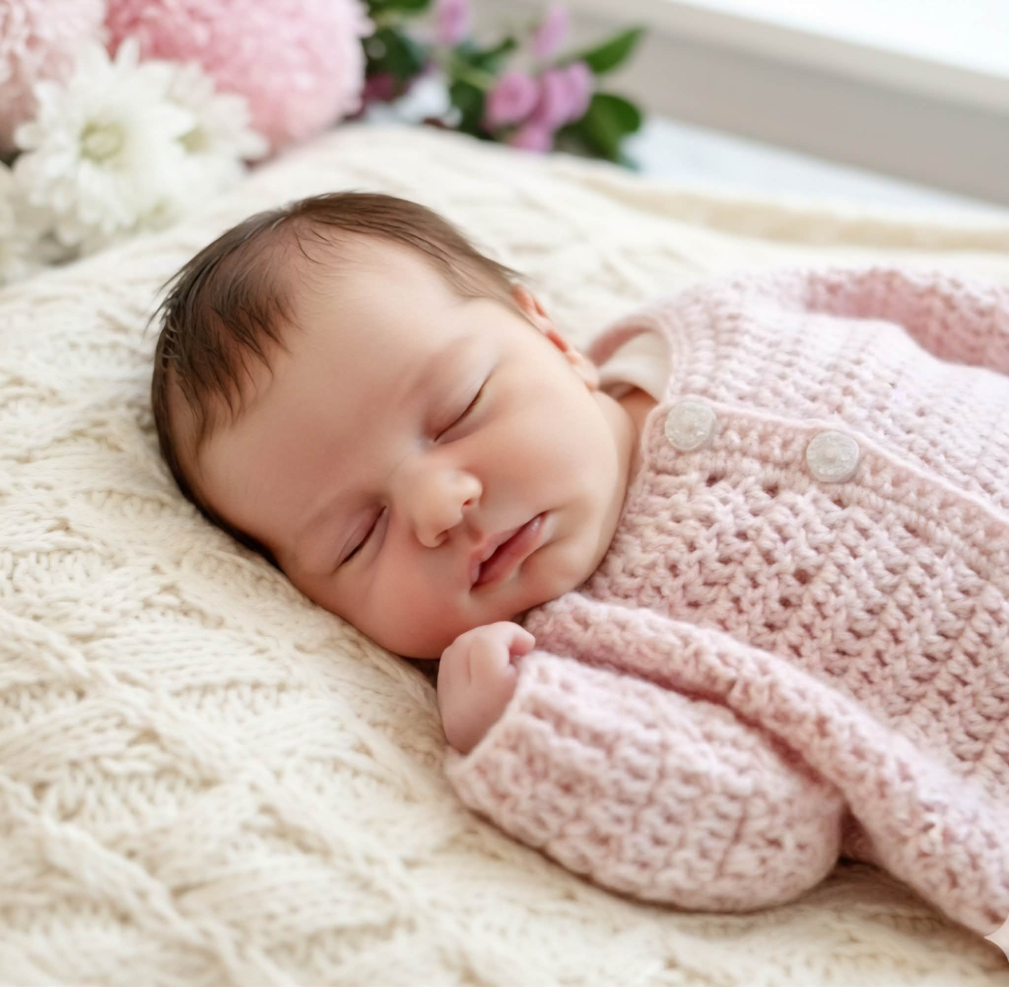 Baby Cardigan | Newborn | Dusty Pink | Handmade | Crocheted Jacket