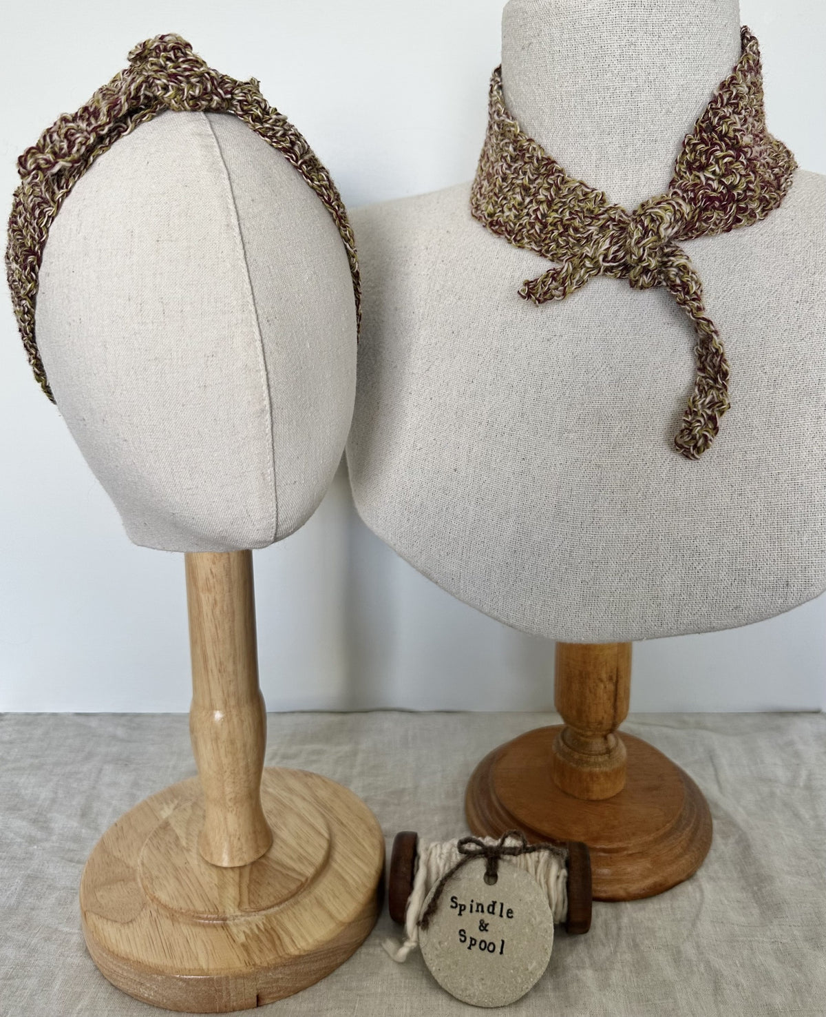 Handspun Crocheted Hair & Neck Ties