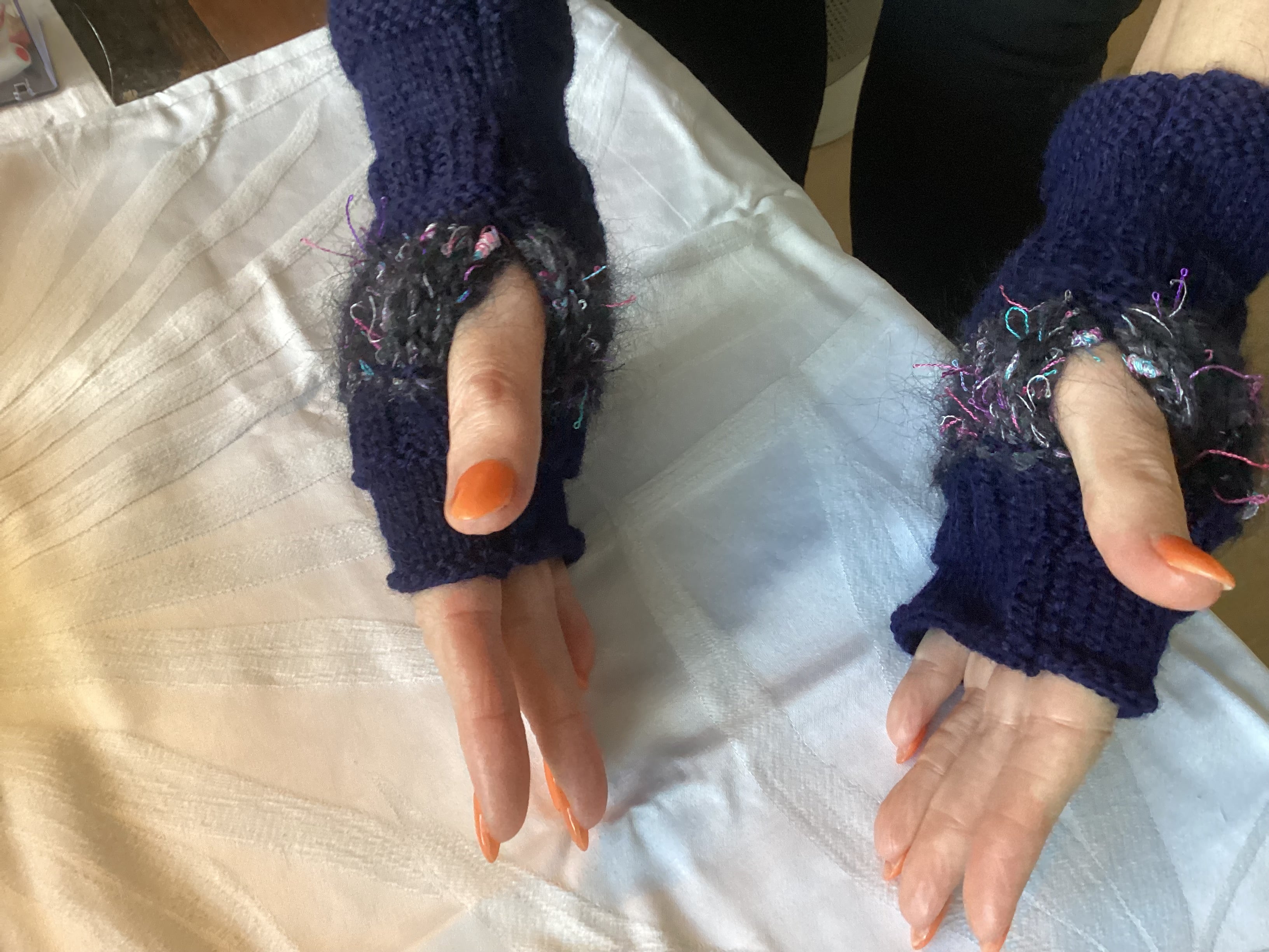 Hand knitted Fingerless Gloves