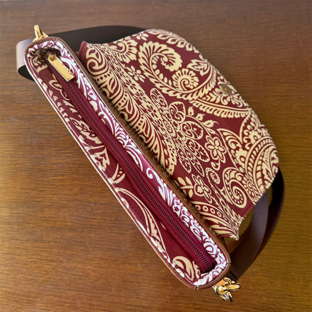 Handmade crossbody bag | Paisley Classic | Unique