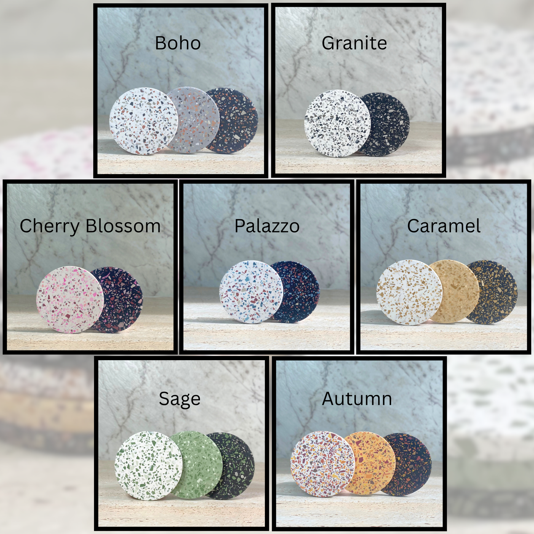 Mini and Large Round Bowls | Terrazzo decor collection