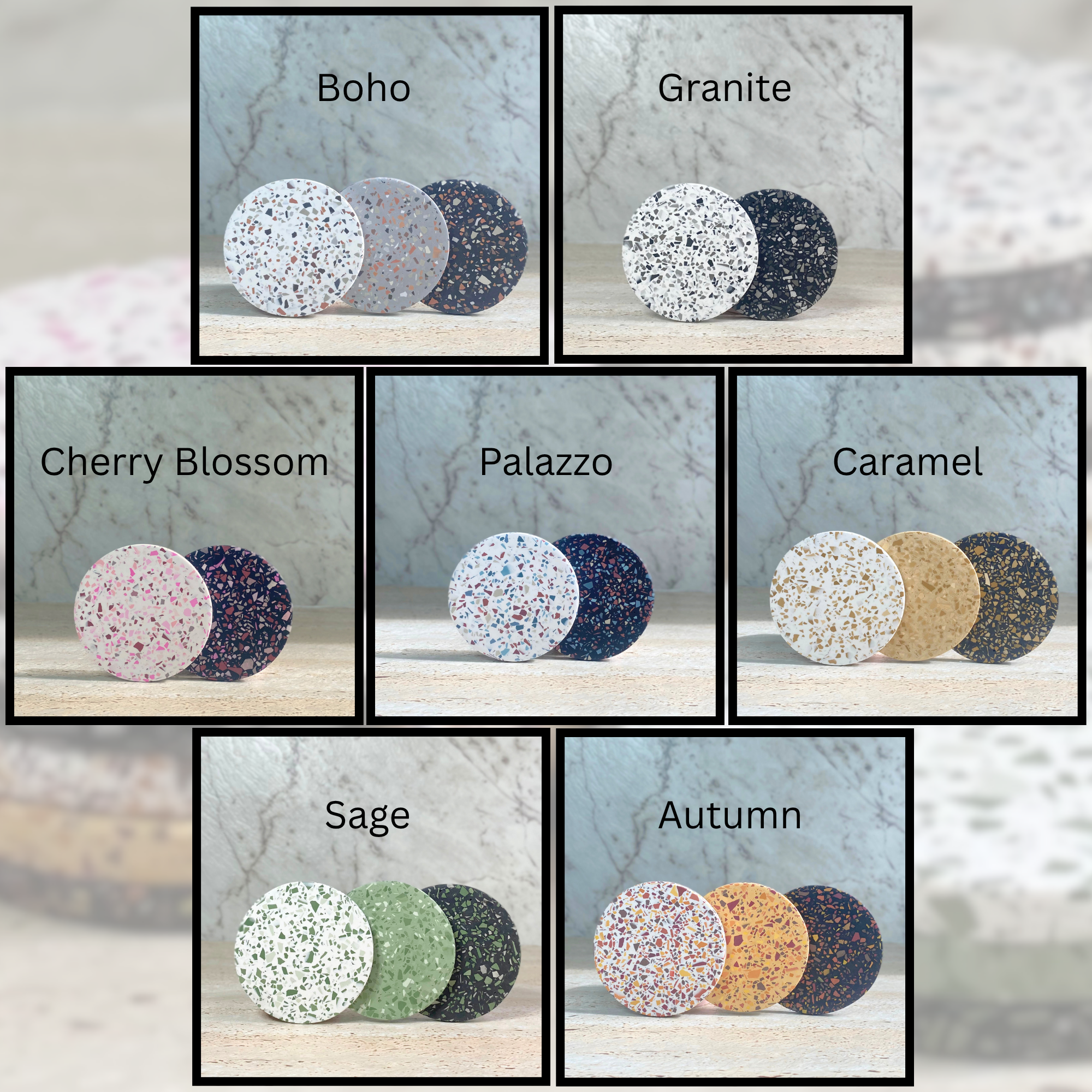 Mini and Large Round Bowls | Terrazzo decor collection