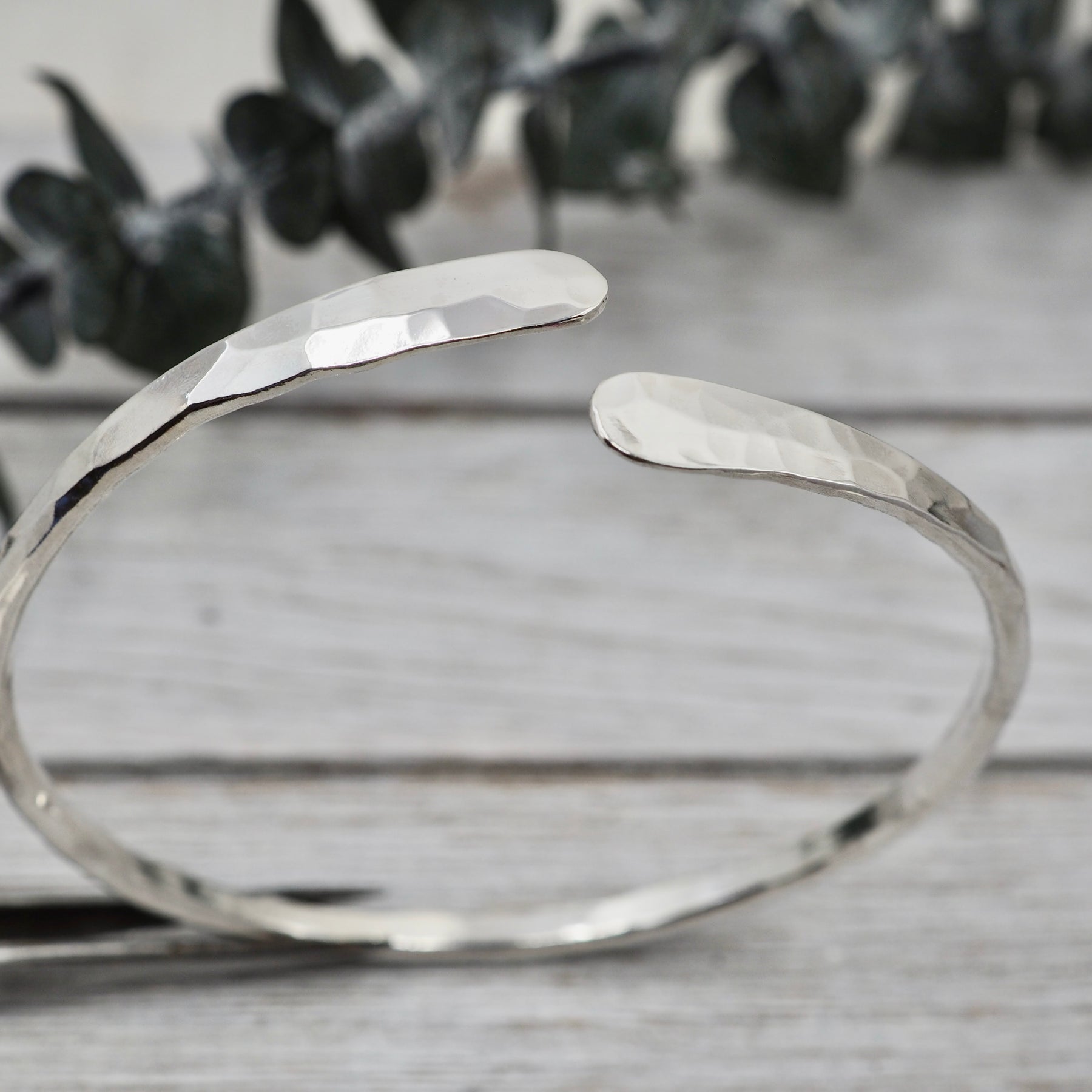 Bronze open bangle | Silver open bangle | Handmade bronze jewellery