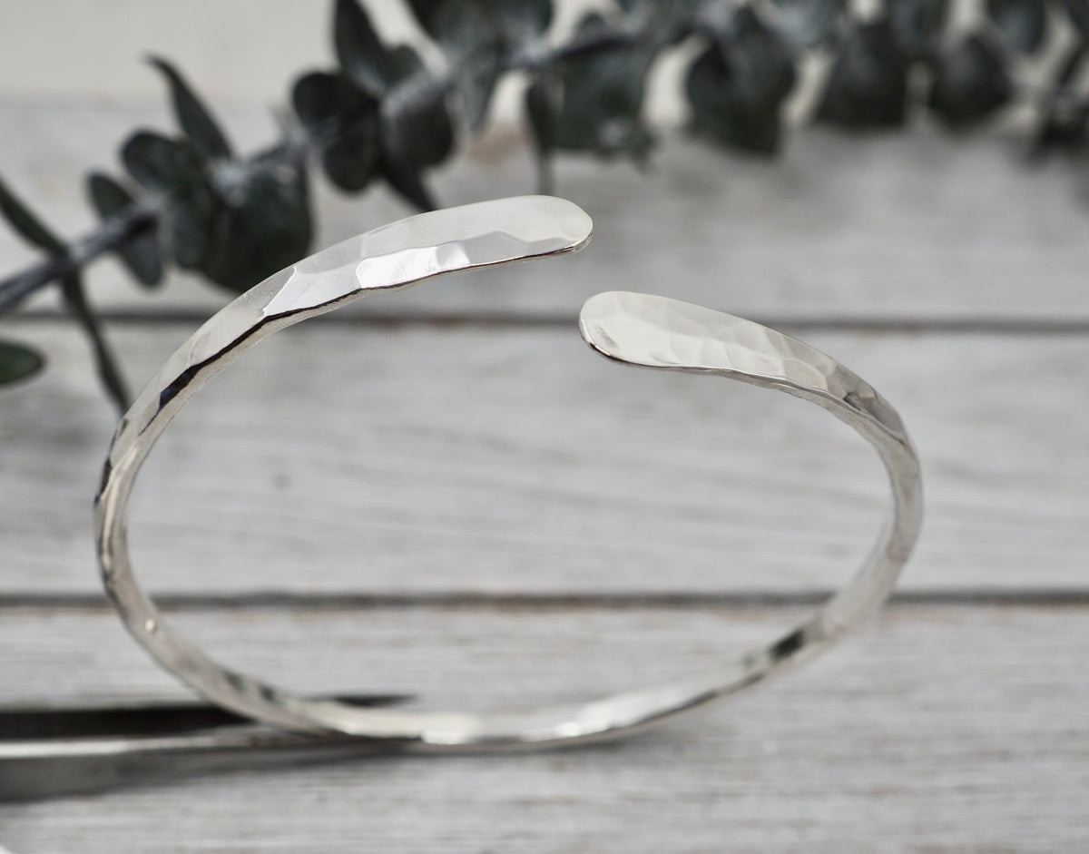 Bronze open bangle | Silver open bangle | Handmade bronze jewellery