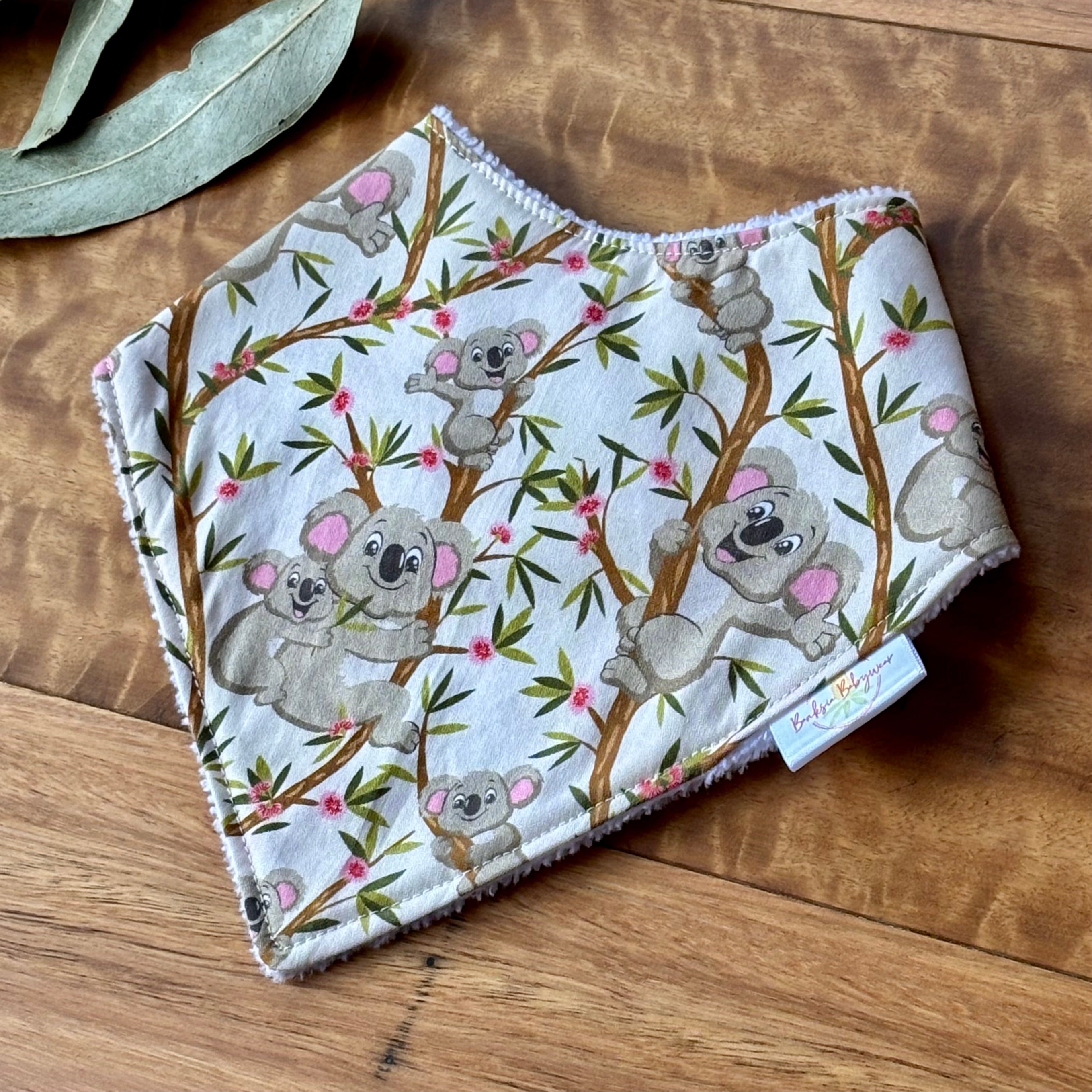 Australiana Baby Bib Set | Just Hanging Koalas | Ready to Ship