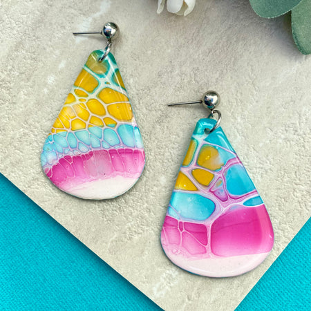 Original Art mismatched Dangle Earrings