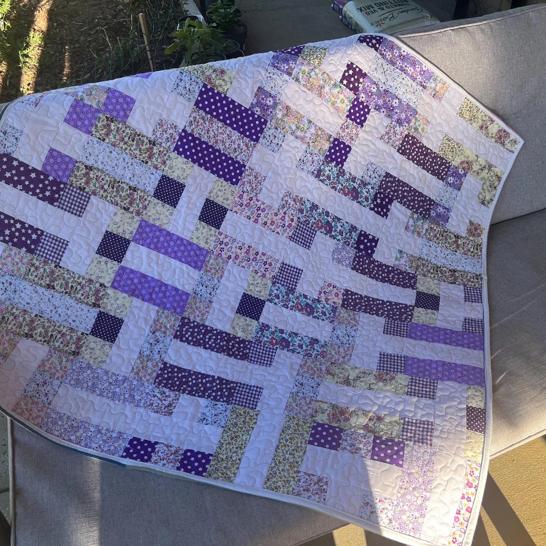 Easy Patchwork Baby Boy Baby Girl Quilt Pattern: Reversible 41" DIY (PDF)