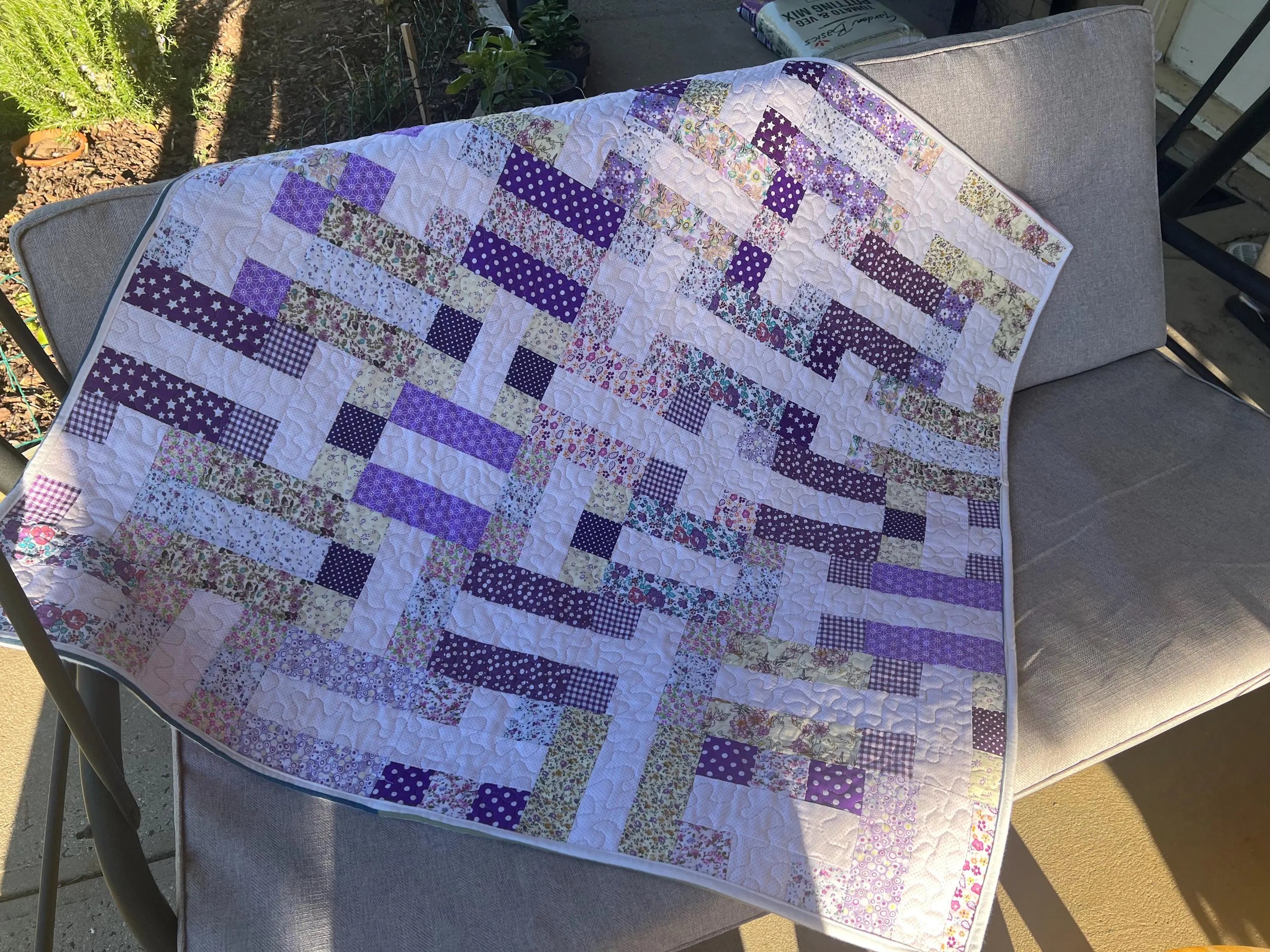 Easy Patchwork Baby Boy Baby Girl Quilt Pattern: Reversible 41" DIY (PDF)