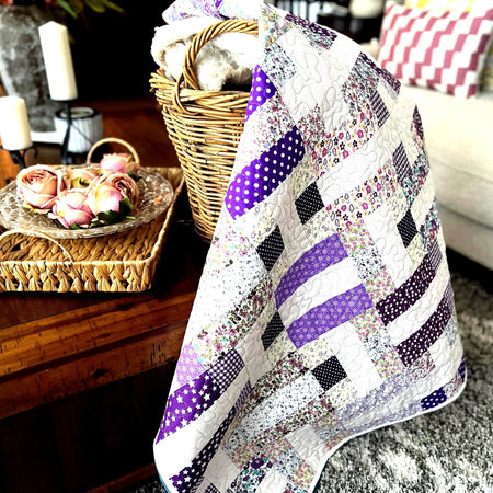 Easy Patchwork Baby Boy Baby Girl Quilt Pattern: Reversible 41