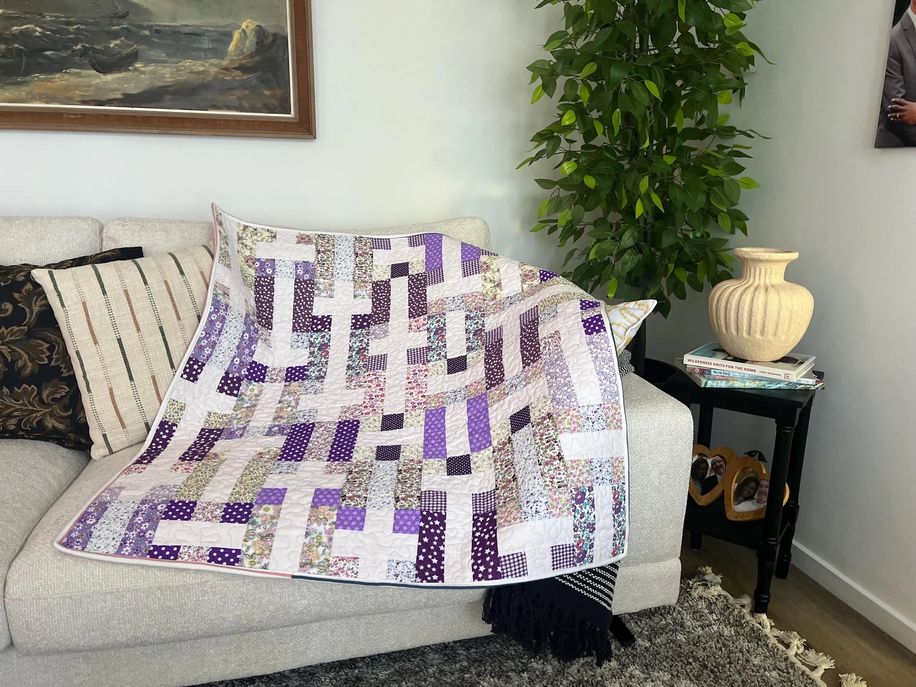 Easy Patchwork Baby Boy Baby Girl Quilt Pattern: Reversible 41" DIY (PDF)