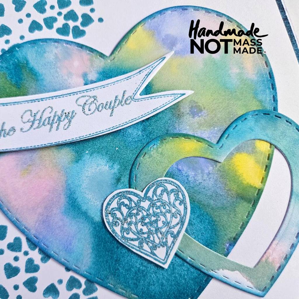 "To the happy couple", blank greeting card
