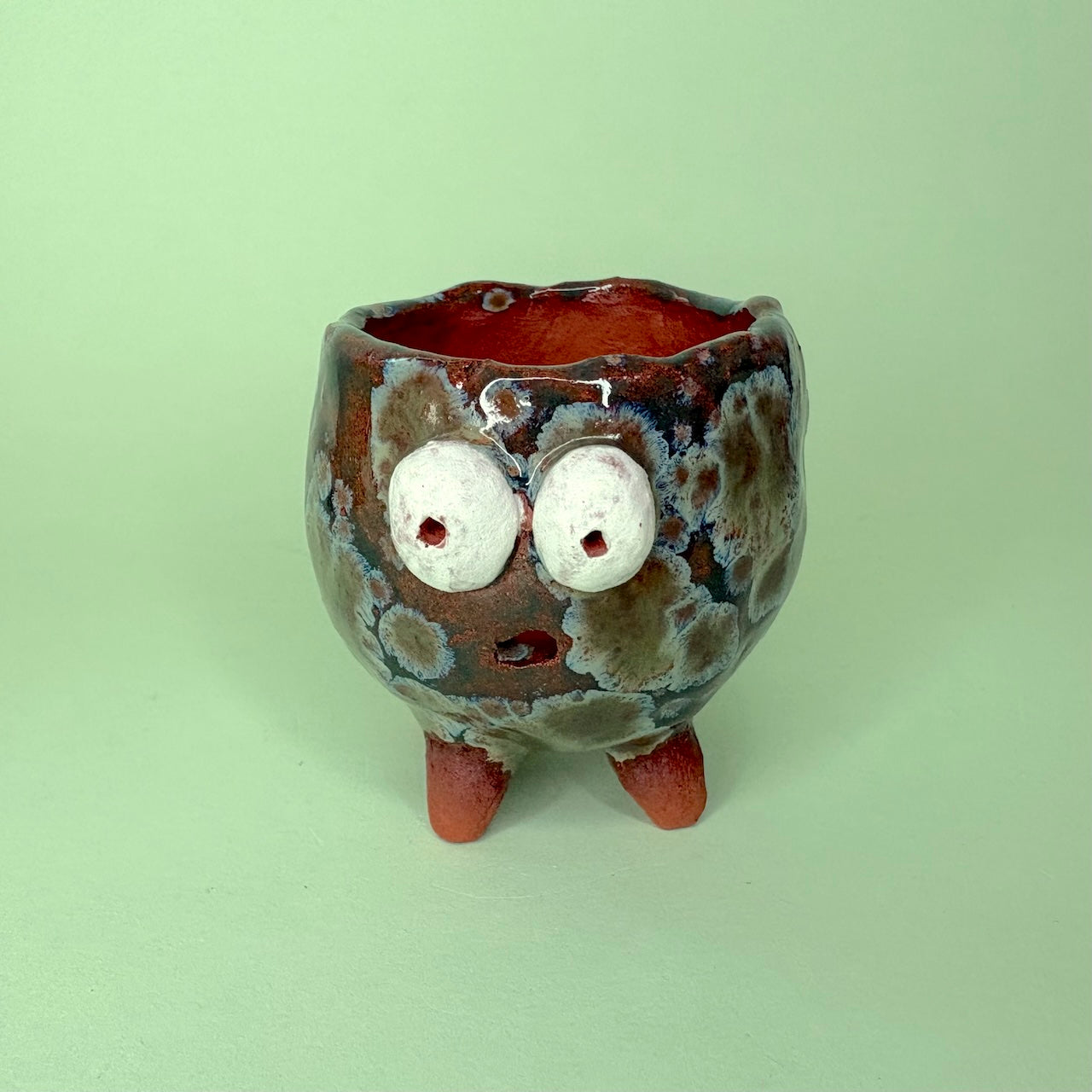 Ceramic tiny monster pot for cactus & succulent