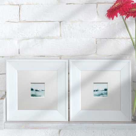 Abstract Landscape Diptych Hand-painted Watercolour Artwork