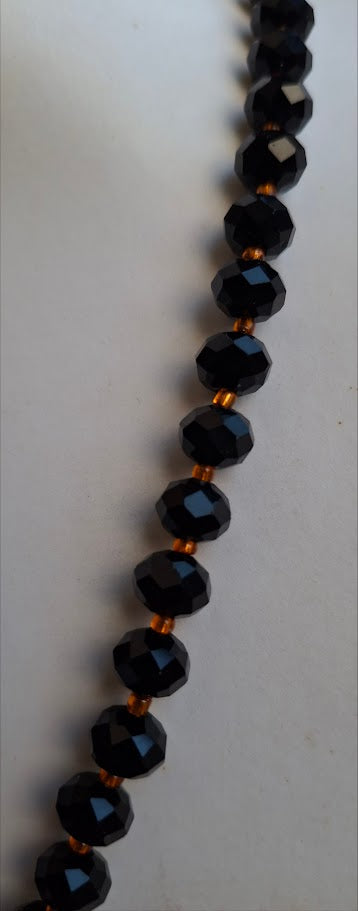 Bead embroidered pendant necklace
