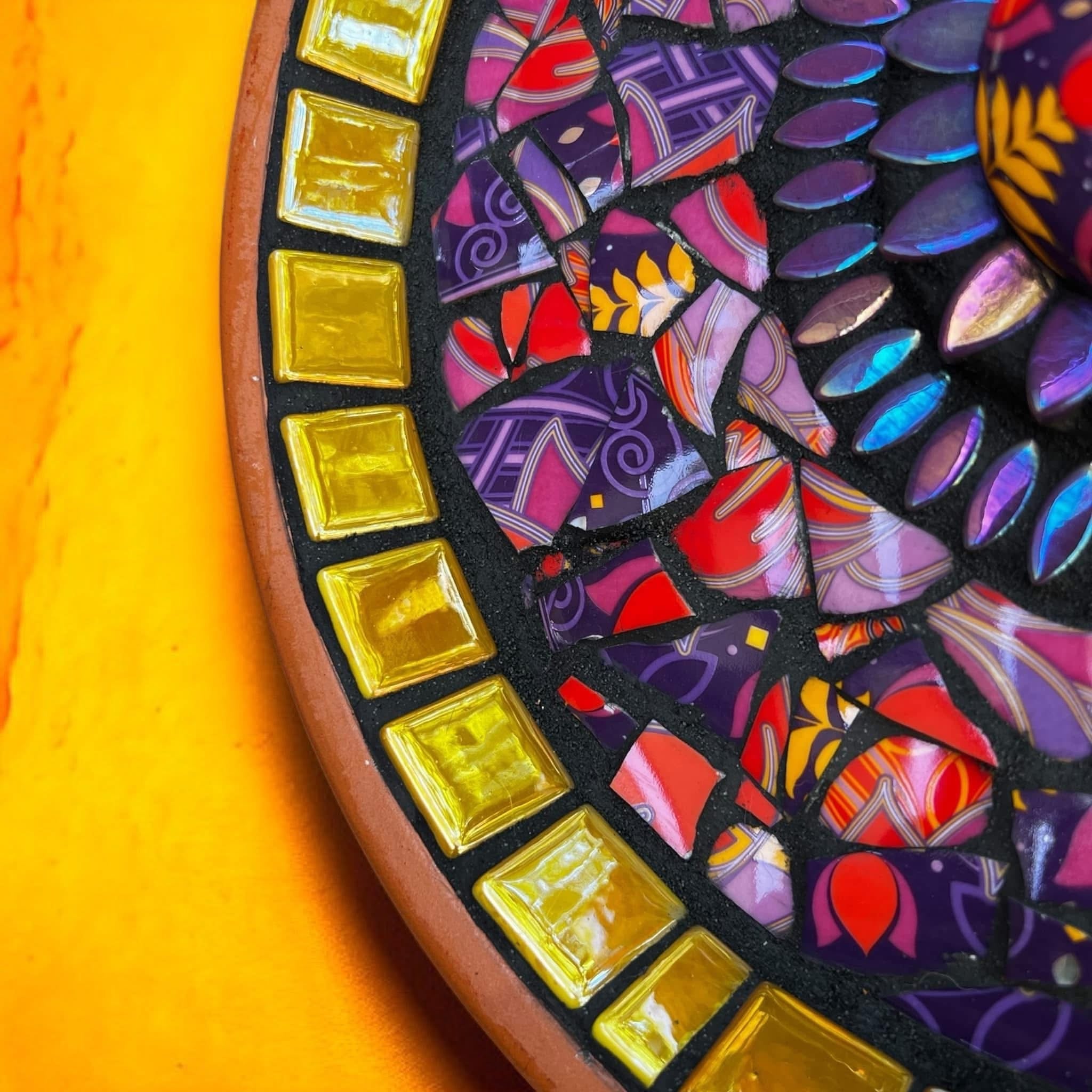 Mosaic Bee Bath.
