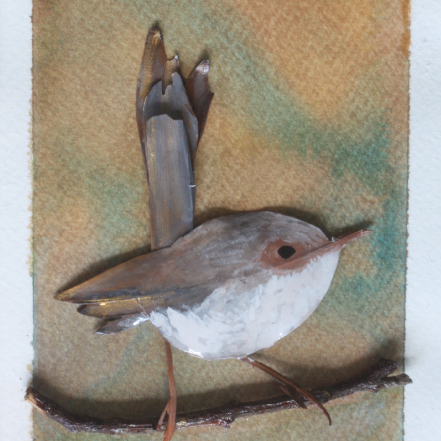 Female Fairy Blue Wren Original Artwork