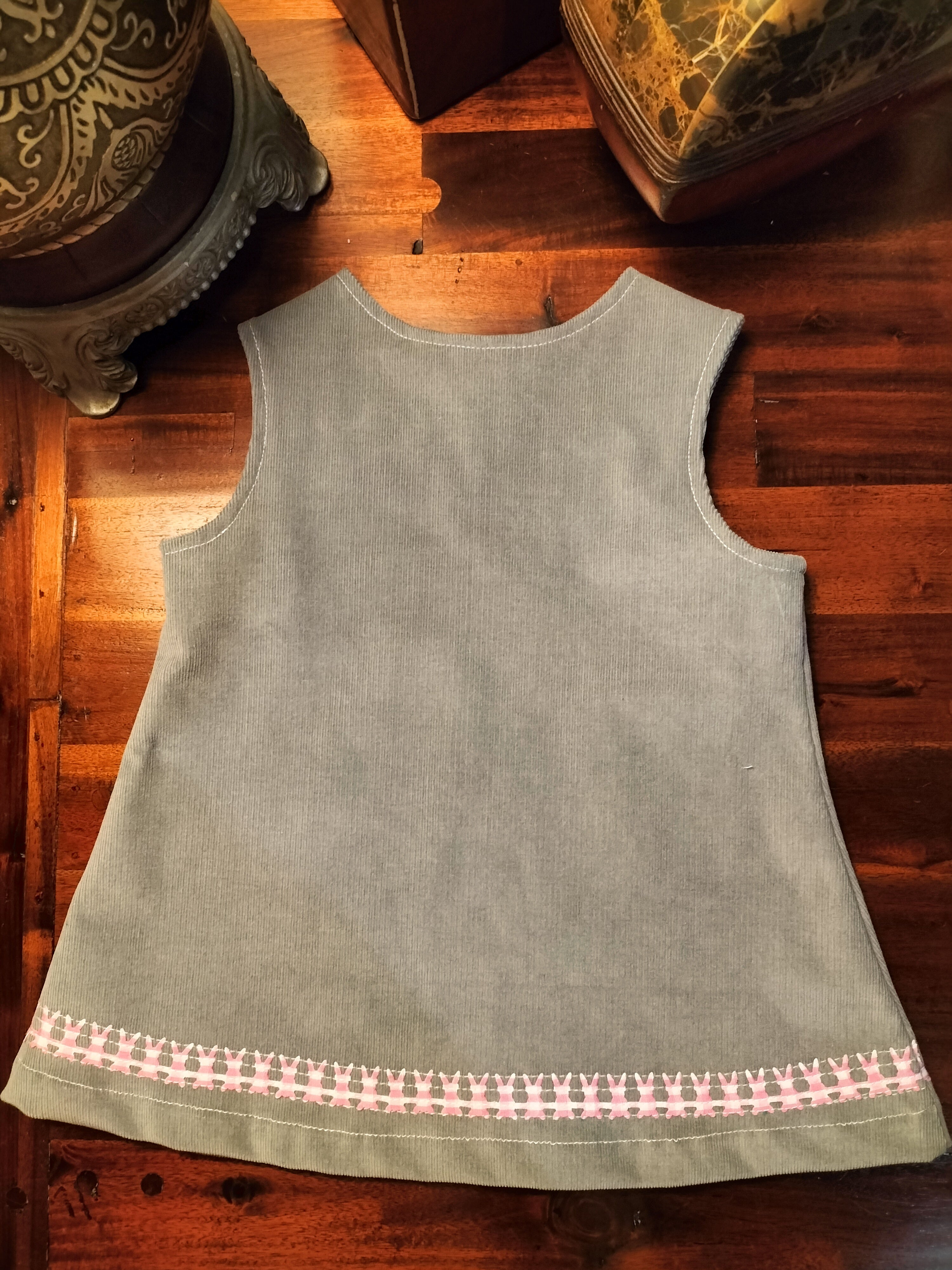 PINWALE CORD PINAFORE