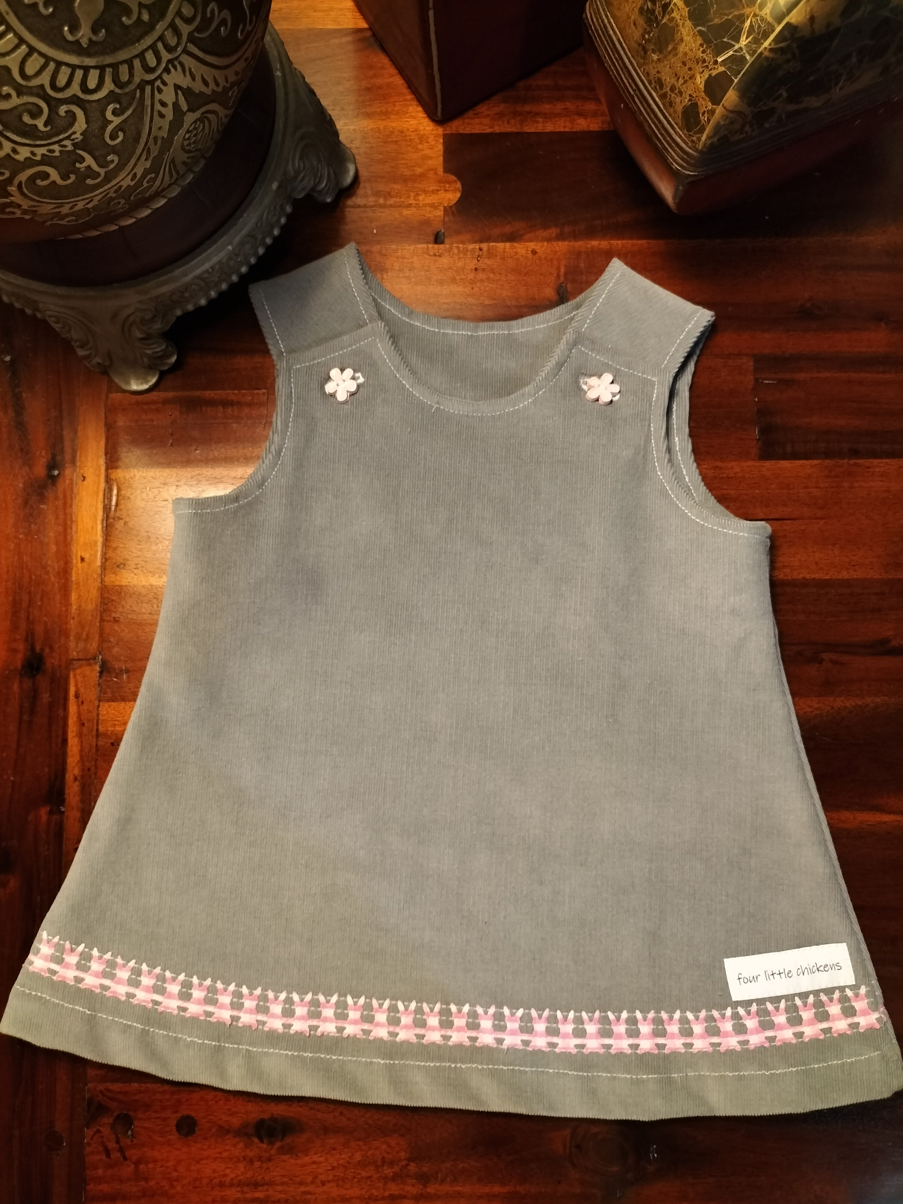 PINWALE CORD PINAFORE