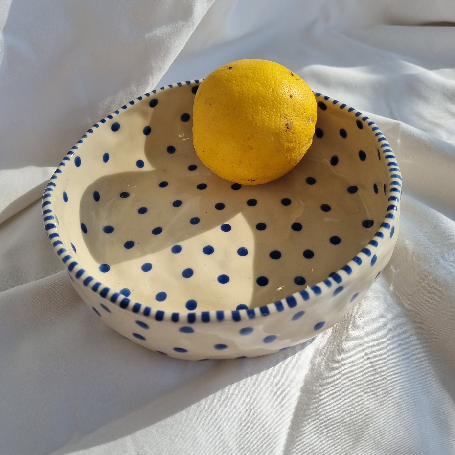 Blue Dot Everyday Bowl