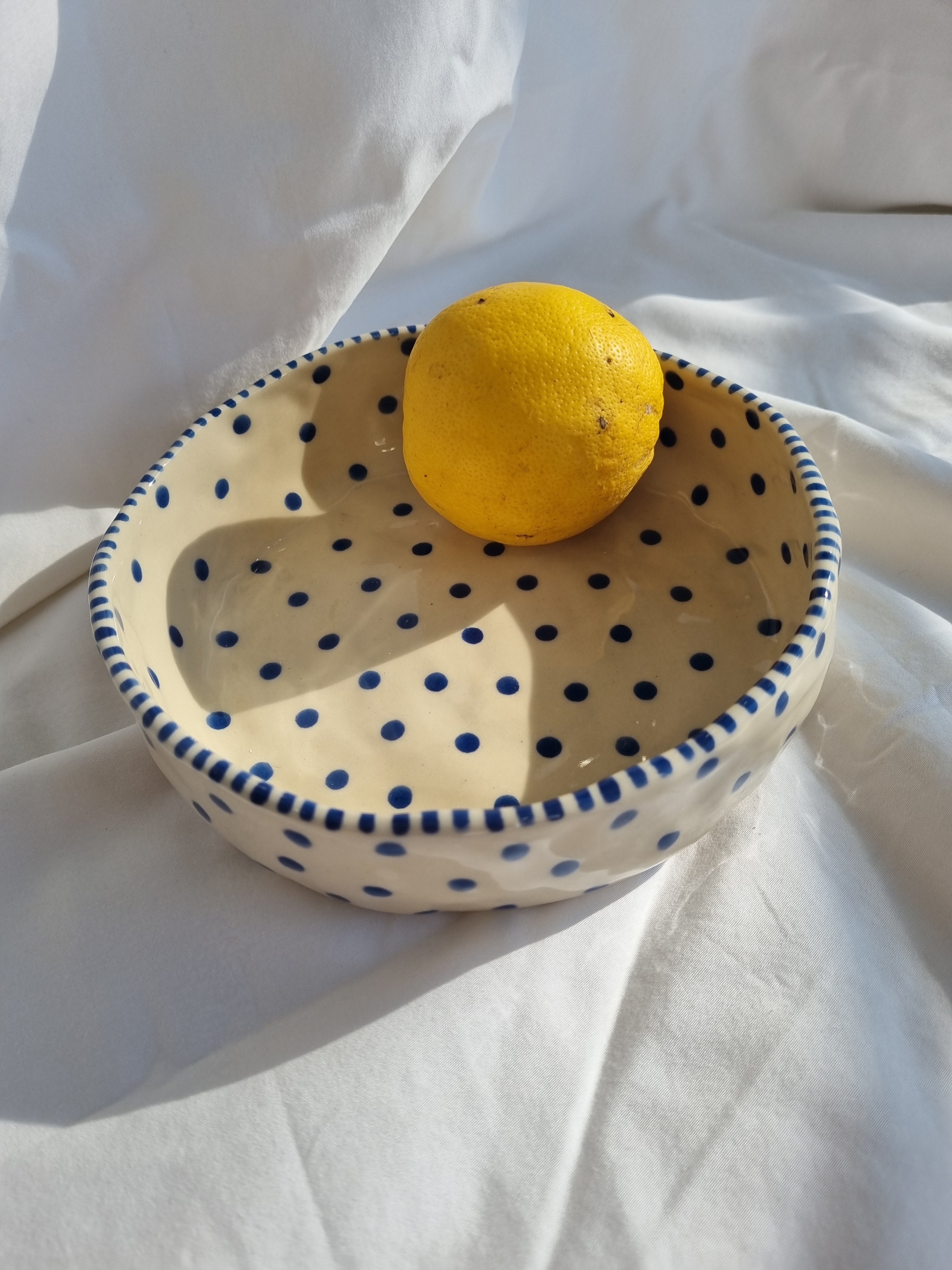 Blue Dot Everyday Bowl