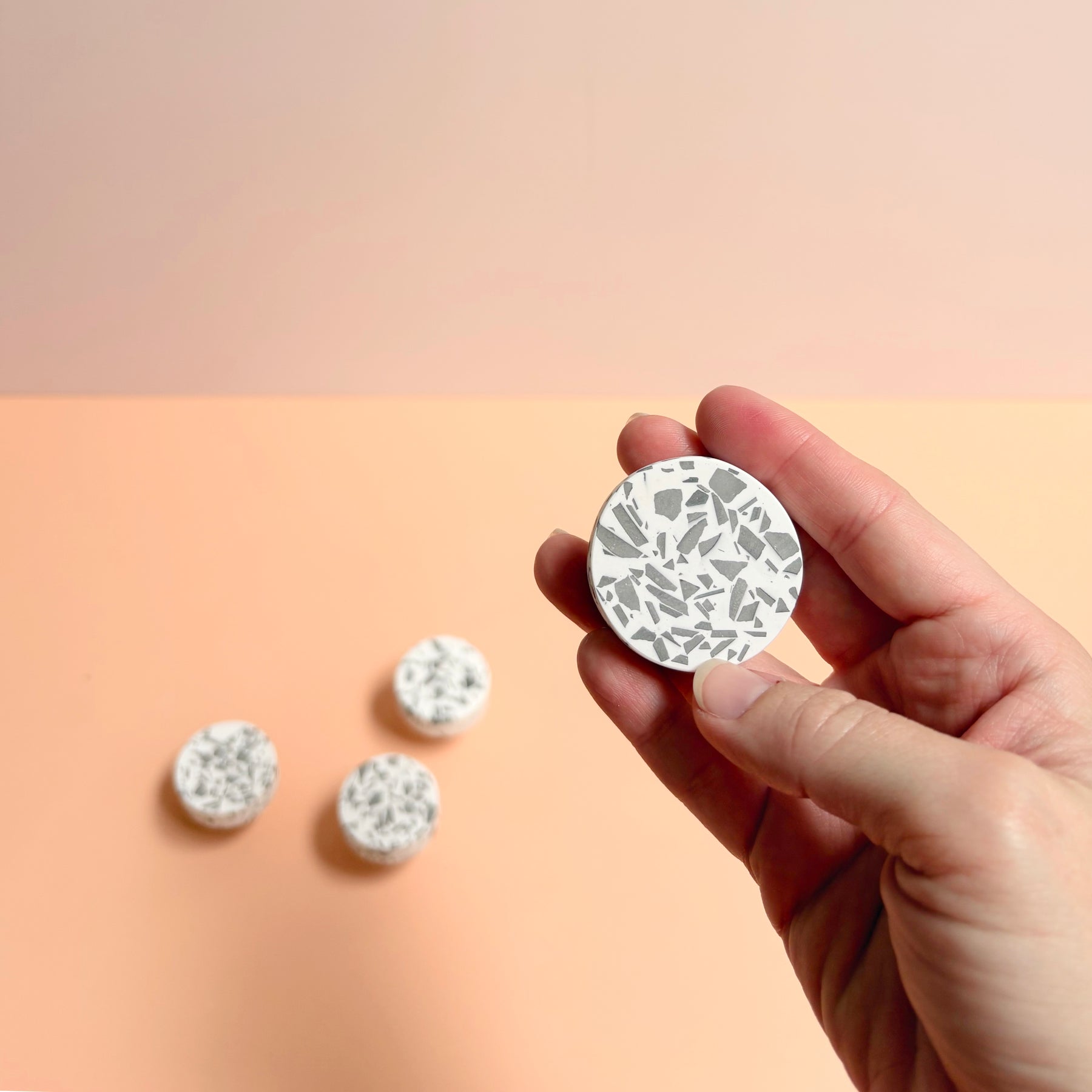 Black & White terrazzo knobs