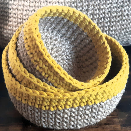 Crochet Basket Set (3)