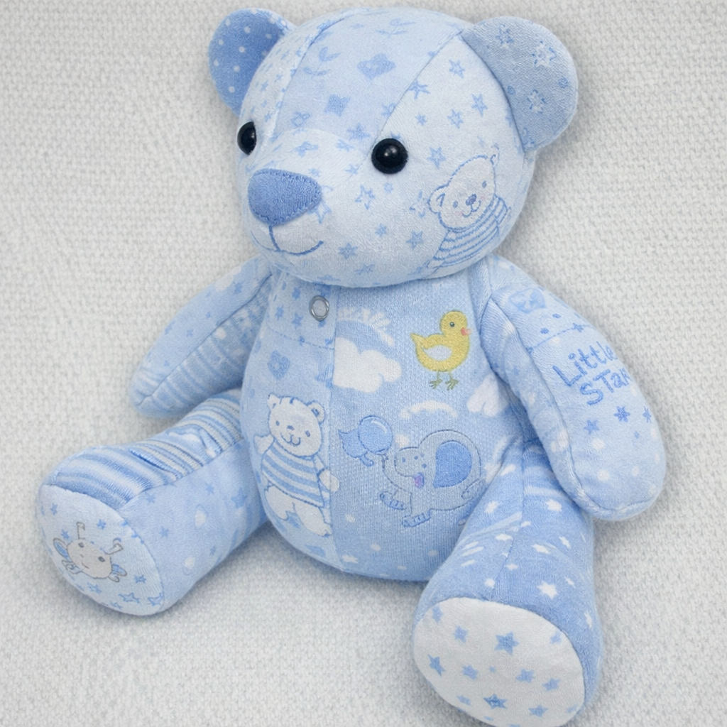 Custom Memory Bear – Made from Your Baby’s Clothes | Keepsake Teddy Bear
