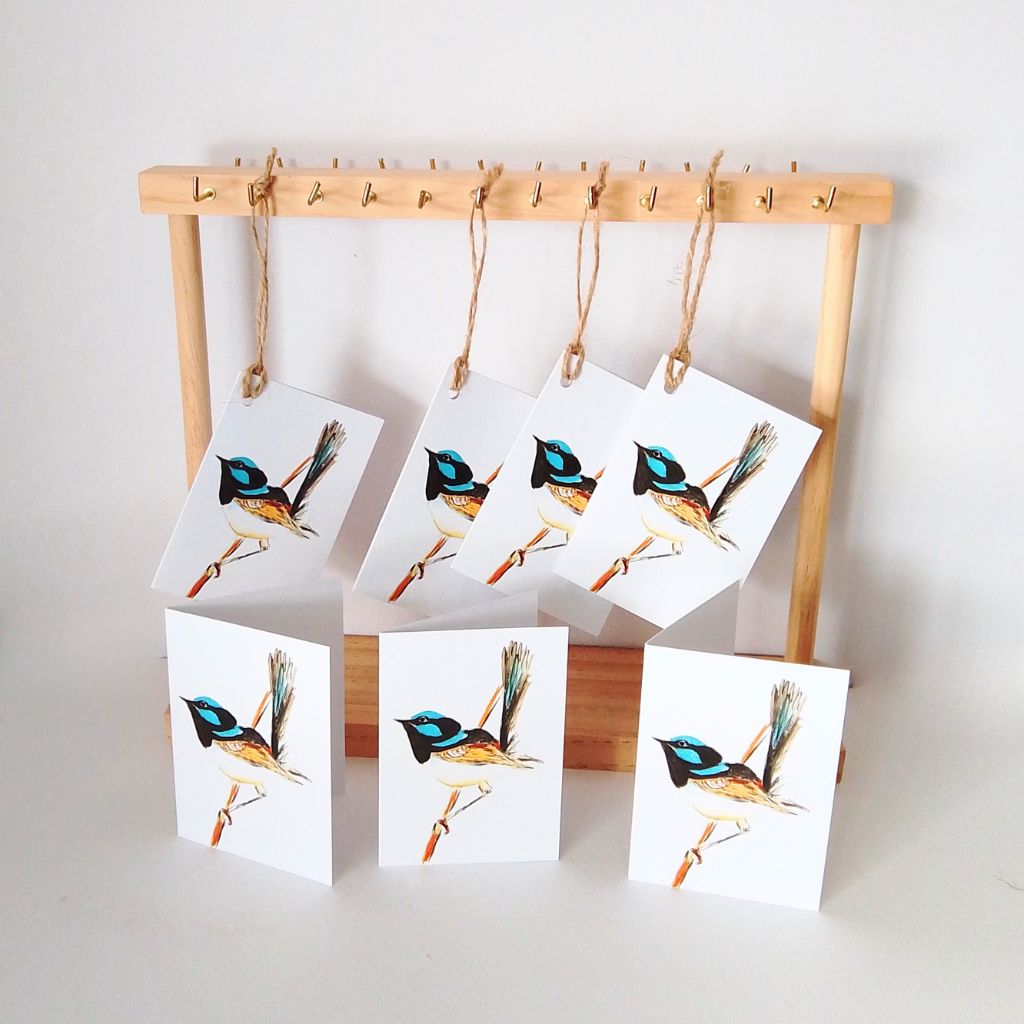 Handpainted Blue Wren Series Notebooks