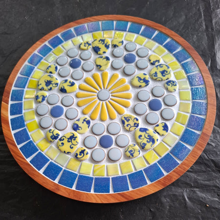 Blue & Yellow Lazy Susan