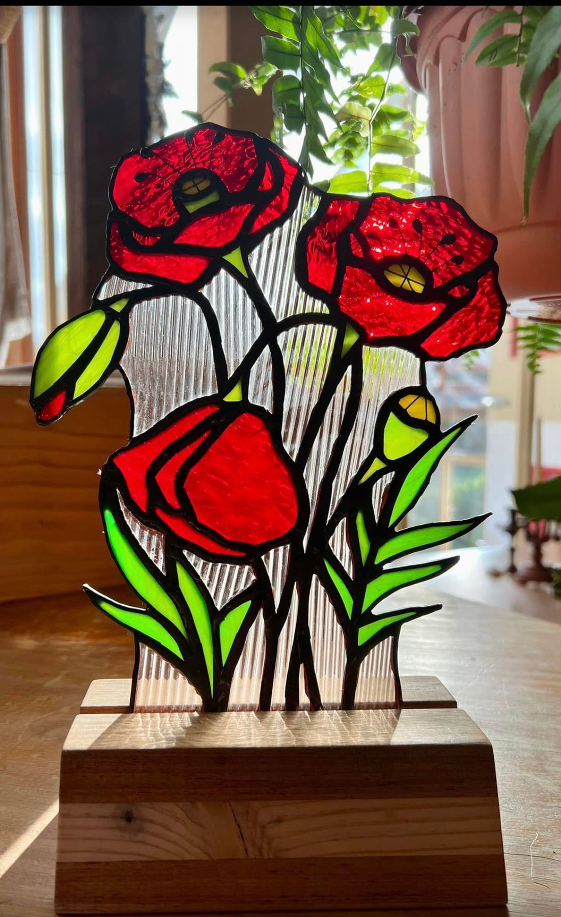 Poppy sun catcher