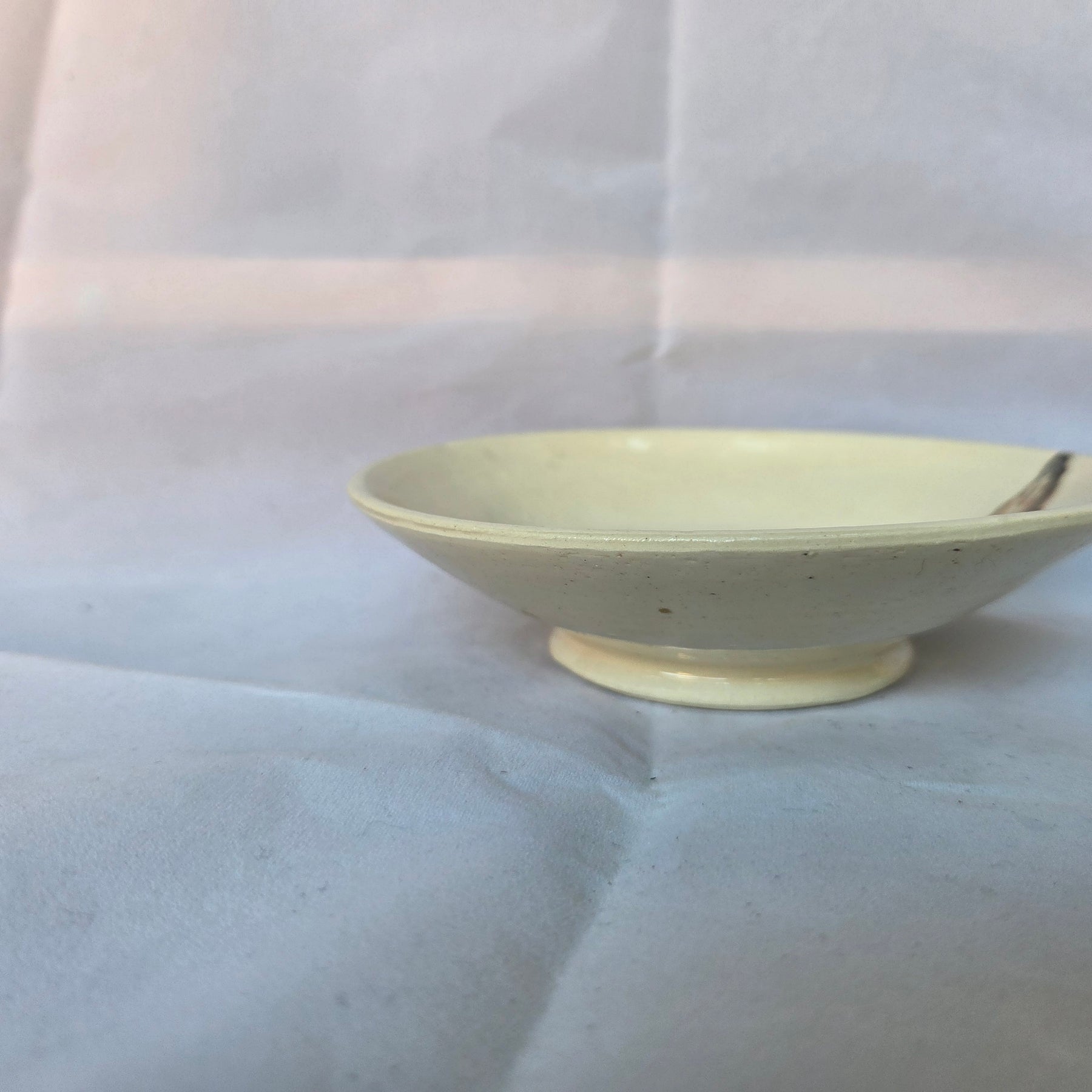 Handpainted ceramic dish. Gum leaf design. Stoneware fully glazed