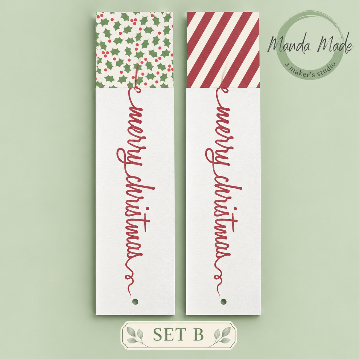 Handmade Christmas Gift Tags – Unique Sets of 15