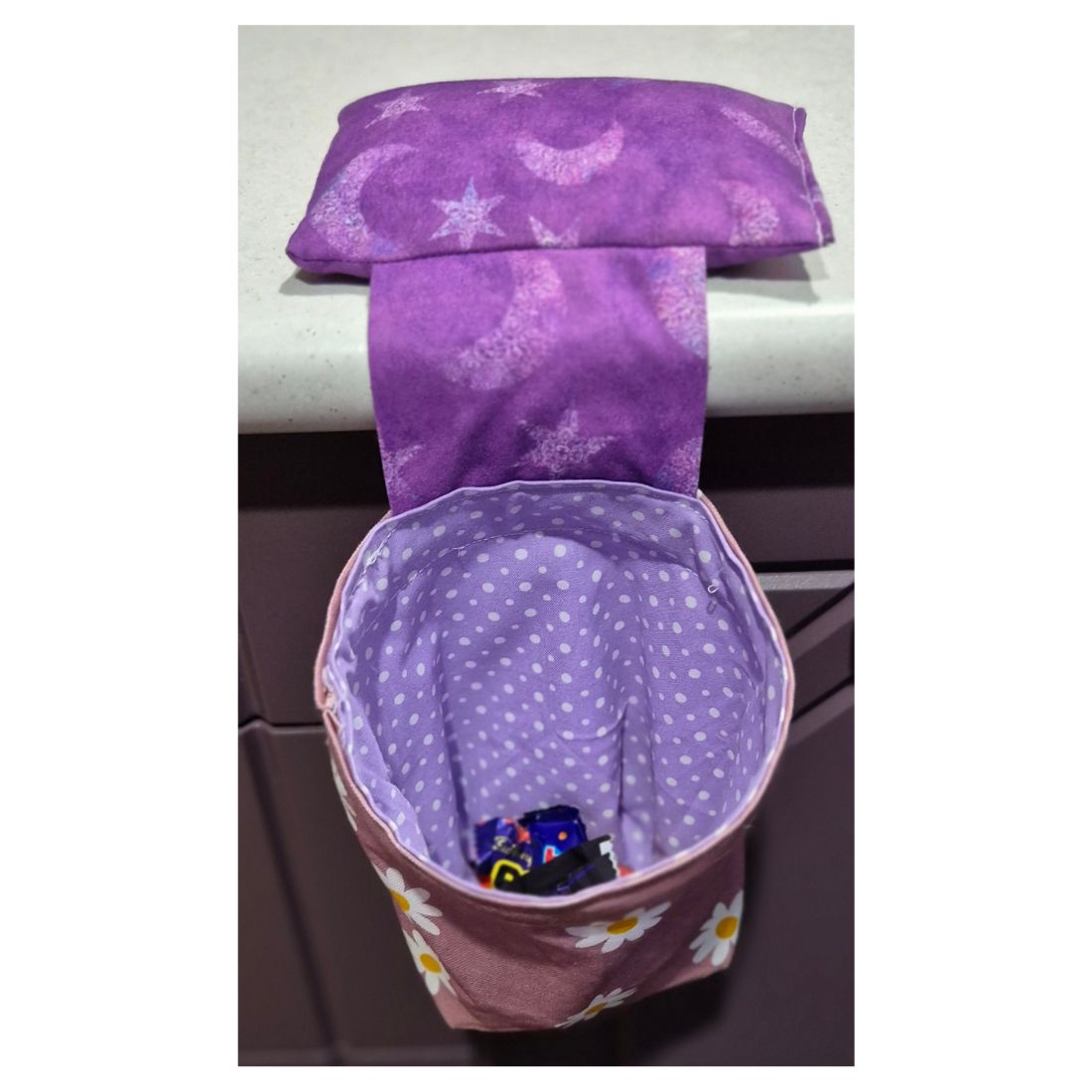 Sewing Scrap/Thread Bin with Weighted Pin Cushion