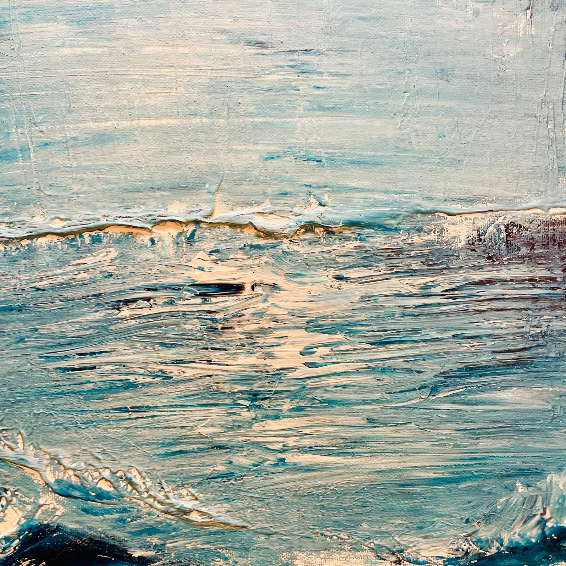 Beyond the Churn - Large Textured Acrylic on canvas
