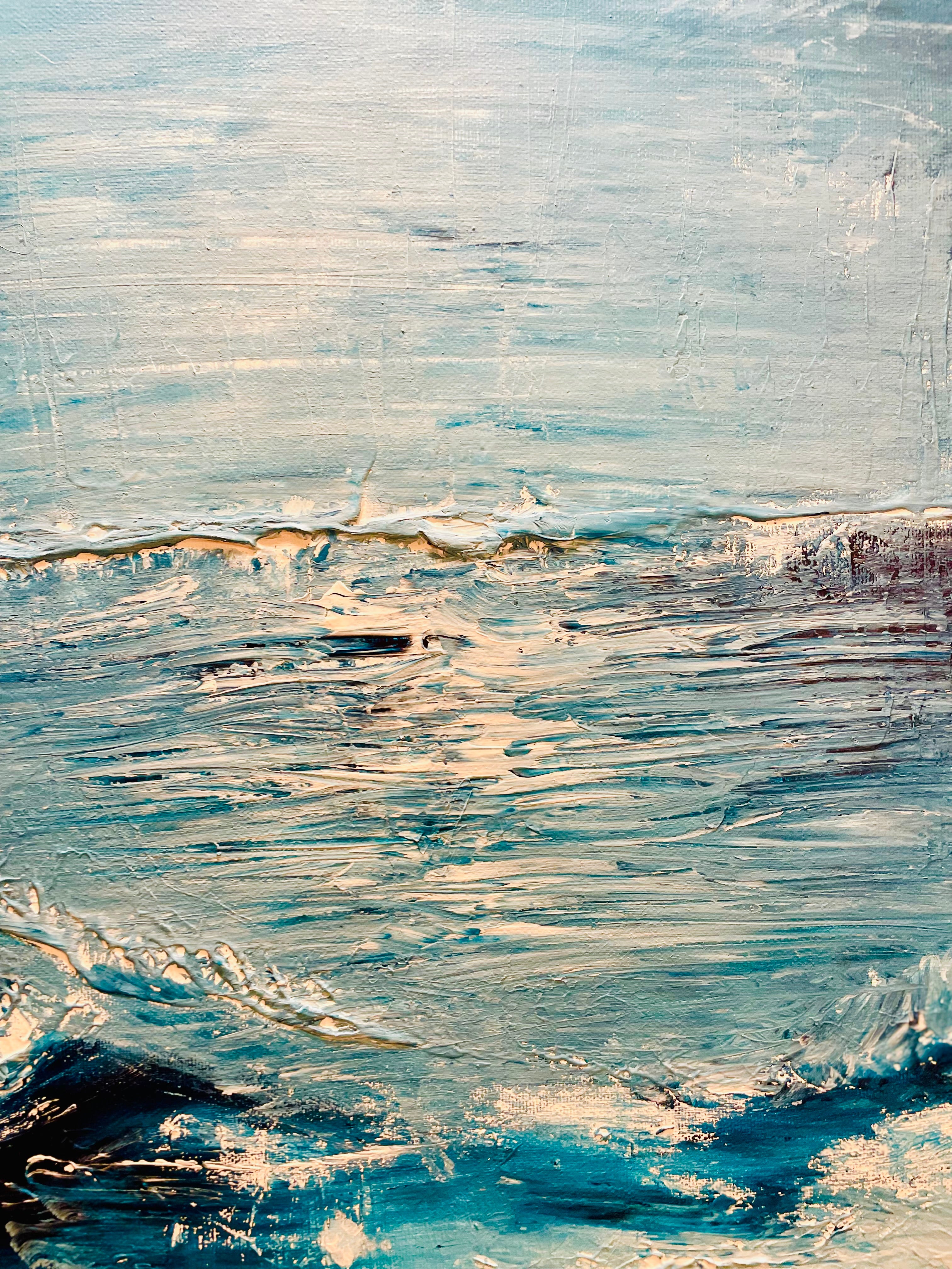 Beyond the Churn - Large Textured Acrylic on canvas