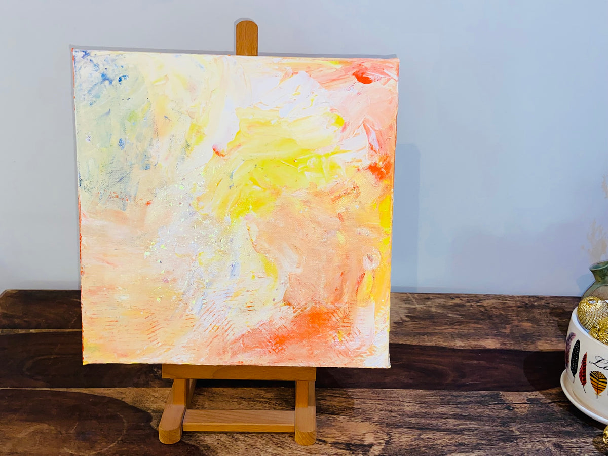 Delicata Abstract Acrylic Canvas Painting by Australian Artist Margo Humphries (30.5x30.5cm)