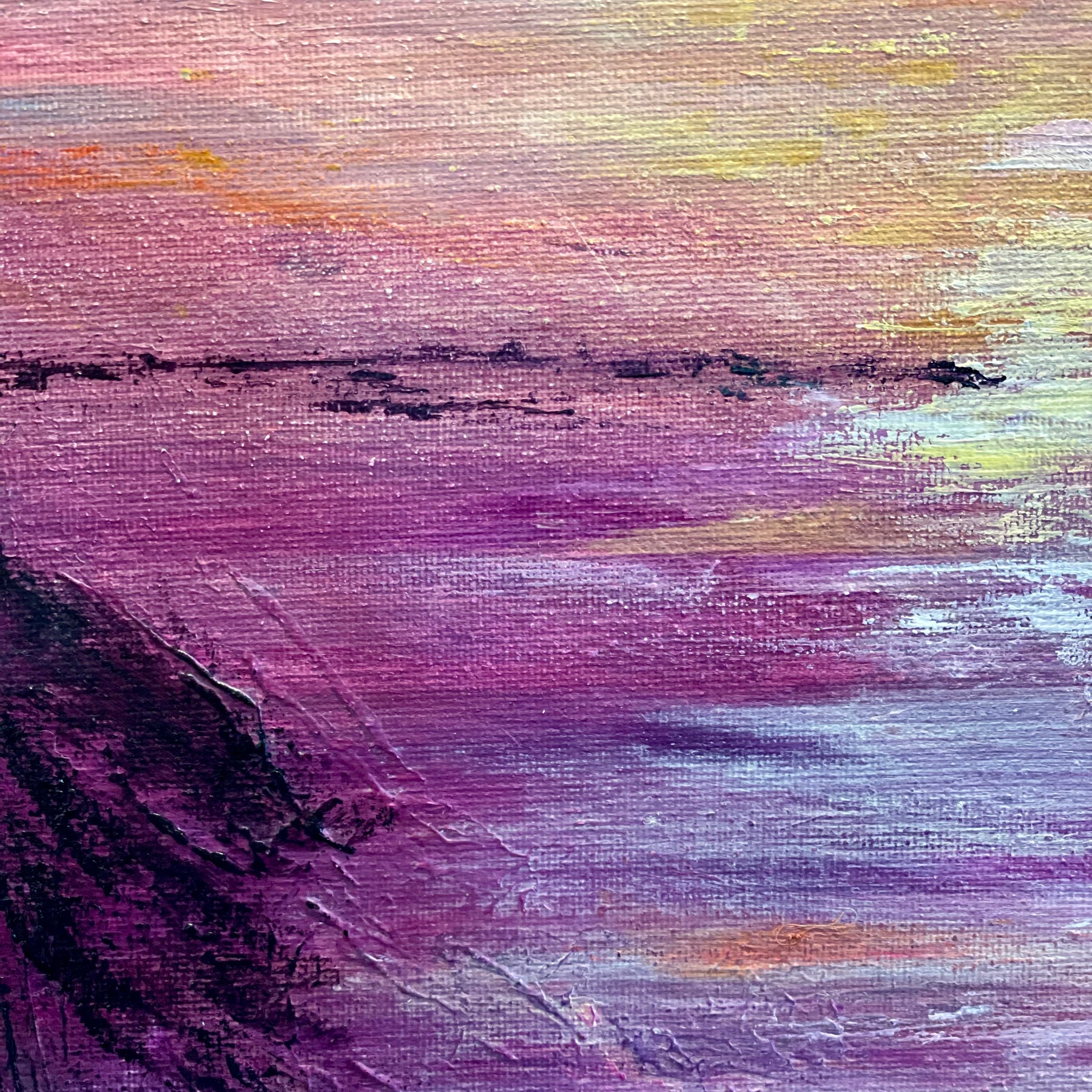 You Are The Glow - Medium size Textured Acrylic on Stretched Canvas