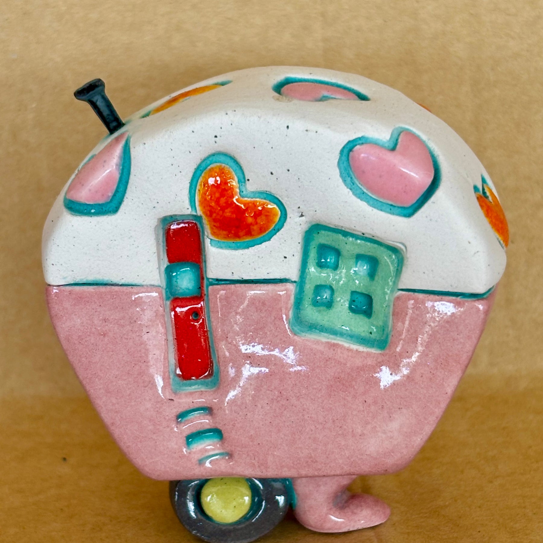 Small Retro Collectable Ceramic Caravan 6