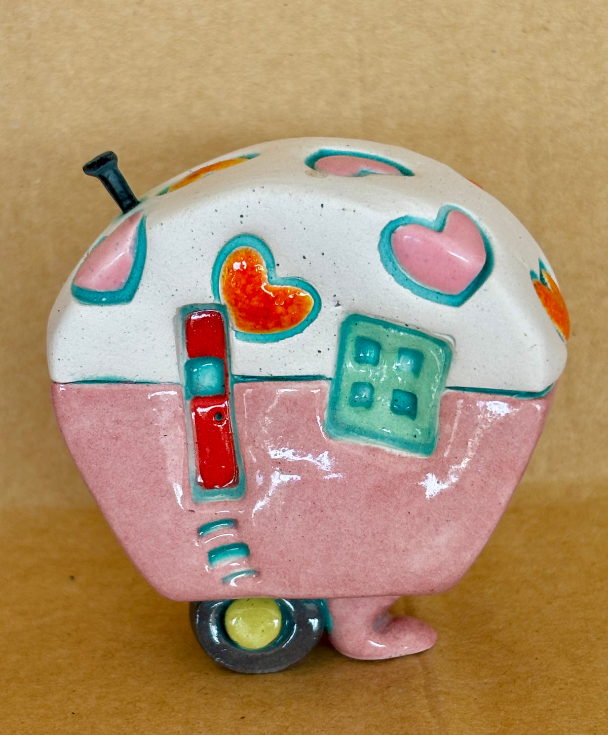 Small Retro Collectable Ceramic Caravan 6