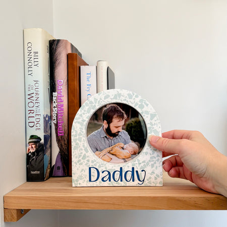 Gift for Him - arch terrazzo photo frame - multiple colour options