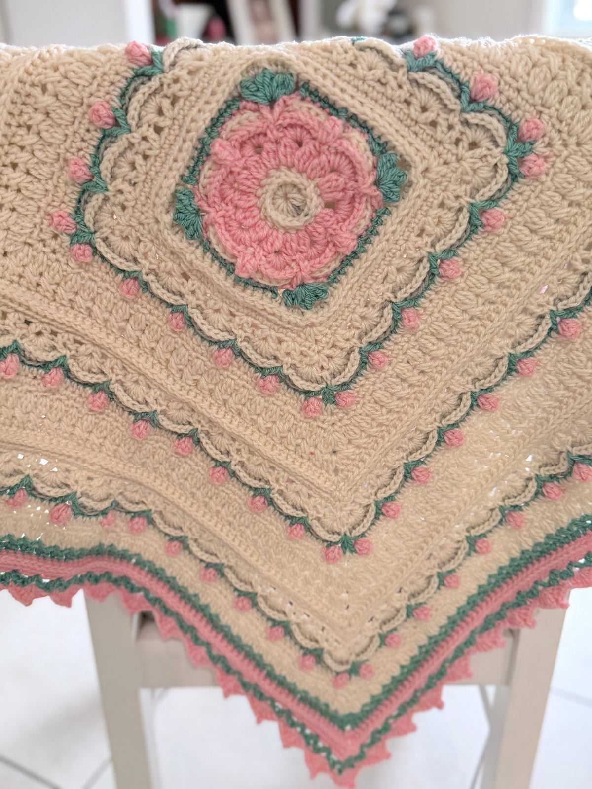 #130 -Marnies Garden Lap Size Blanket/Baby Blanket