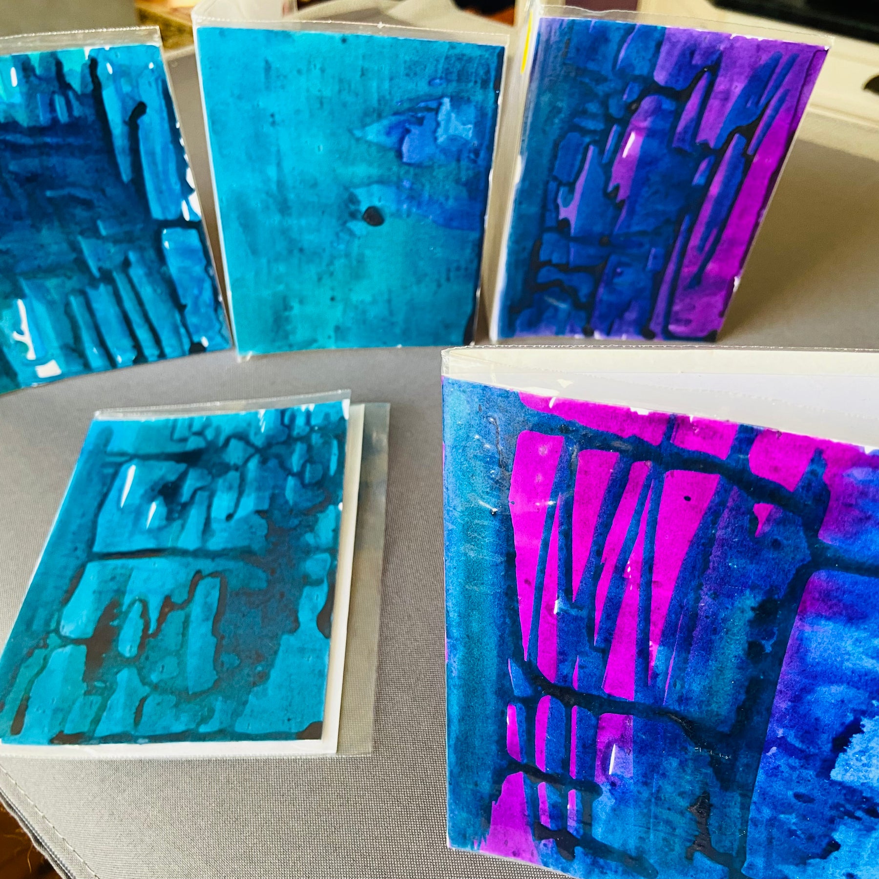 Hand Painted Greeting Cards: 5-pack