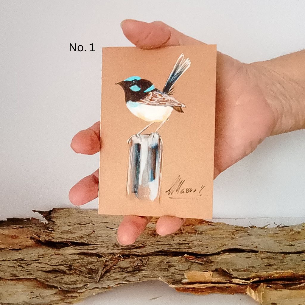 Handpainted Blue Wren Series Notebooks